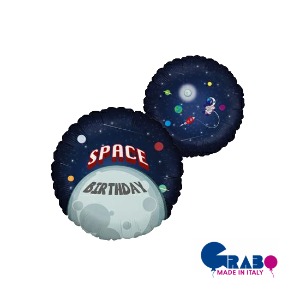 [Grabo balloons] Space Birthday 18&quot;(35x35cm)