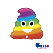 [Grabo balloons] Emoji Rainbow Poo 20&quot;(39x40cm)